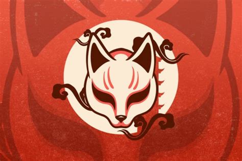 Kitsune Temple Mask Vector Graphic By Namanyastudios Creative Fabrica