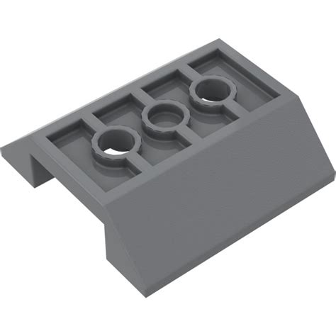 Lego Dark Stone Gray Slope X Double Inverted With Open Center