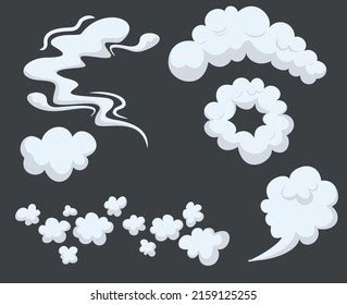 Cartoon Dust Clouds Set Comic Cloud Stock Vector Royalty Free