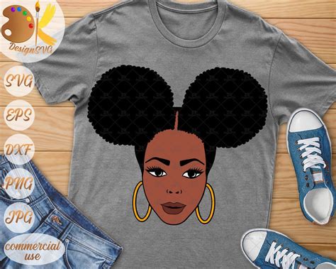 Black Woman Svg Afro Woman Svg Black Girl Magic Svg Afro Puff Svg