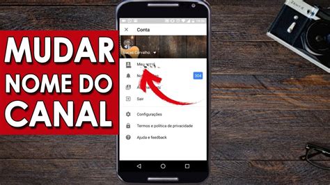 Como Mudar O Nome Do Canal Do Youtube Pelo Celular Tutorialtec Youtube