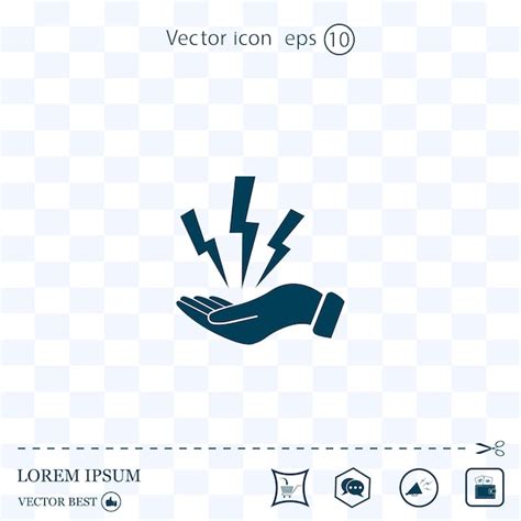 premium vector lightning  hand vector illustration eps