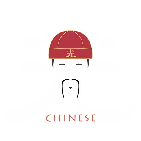 Chinese man avatar. National Red hat. Vector illustration. 1986321 ...