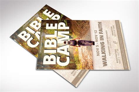 Youth Bible Camp Church Flyer Canva Template Godserv Designs