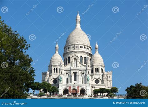 Basilica Del Sacre Coeur Su Montmartre Parigi Fotografia Editoriale