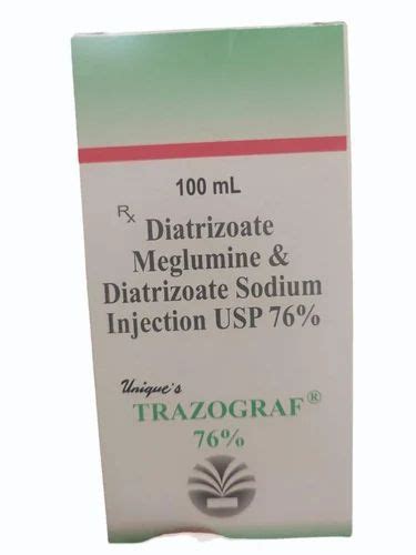 100ml Trazograf 76 Diatrizoate Meglumine Diatrizoate Sodium Injection at Rs 850 | Flunixin ...