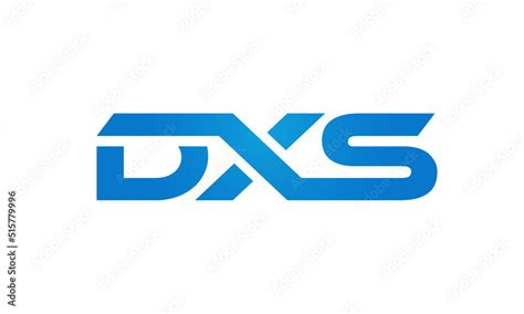 Vetor De Connected DXS Letters Logo Design Linked Chain Logo Concept Do