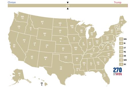 Blank 2016 Electoral Map - 270toWin