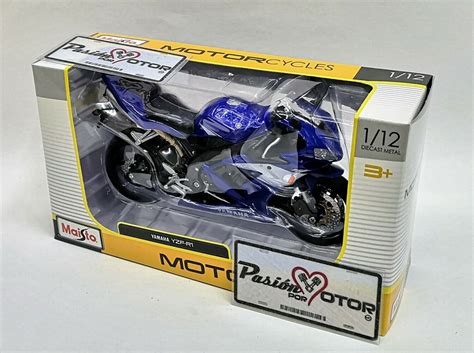 1 12 Yamaha YZF R1 2004 Azul Moto Maisto Motorcycles