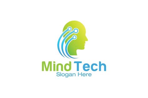 Modelo De Design De Logotipo Da Mind Tech Vetor Premium