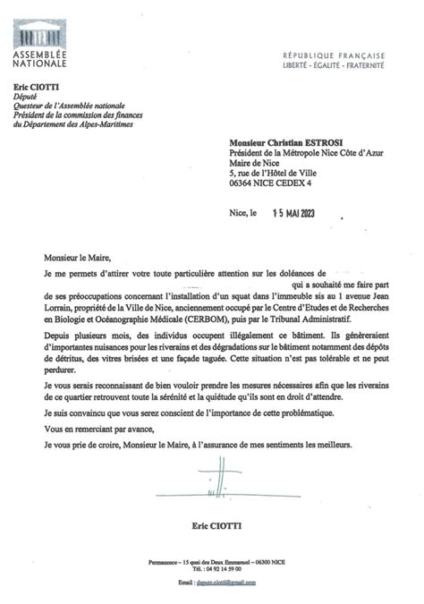 Eric Ciotti on Twitter Heureux que mon intervention auprès du préfet