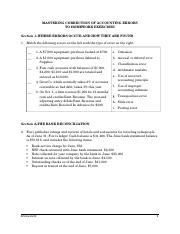 Correction Of Accounting Errors Homework 0A 0A Docx MASTERING