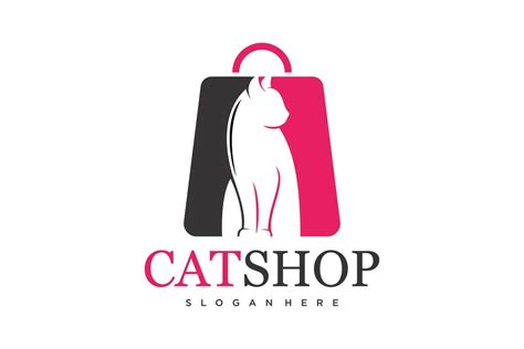 Cat Shop Logocat Logotype Pet Shop Logo Concept Pet Vector