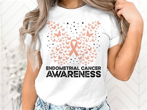 Endometrial Cancer Awareness Svg Png Endometrial Cancer Butterfly Svg