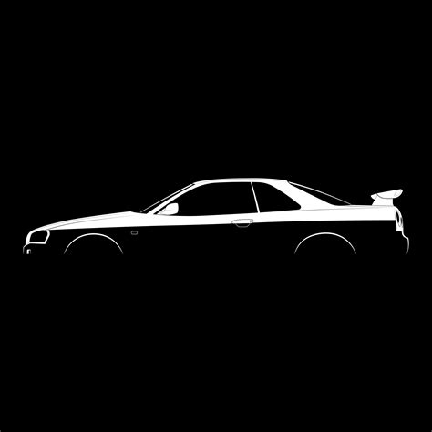 Skyline Gt R R Silhouette Vector File Etsy