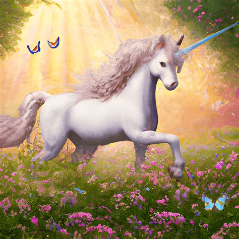 Unicorn Galloping Through Lush High Resolution Illustration · Creative