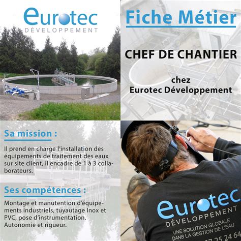 Eurotec Fiche métier chef de chantier Eurotec