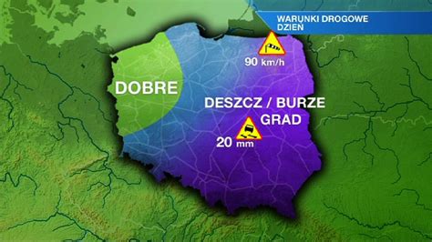 Burze I Deszcze Na Drogach Tvn Meteo