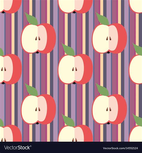 Seamless Pattern With Apples Royalty Free Vector Image