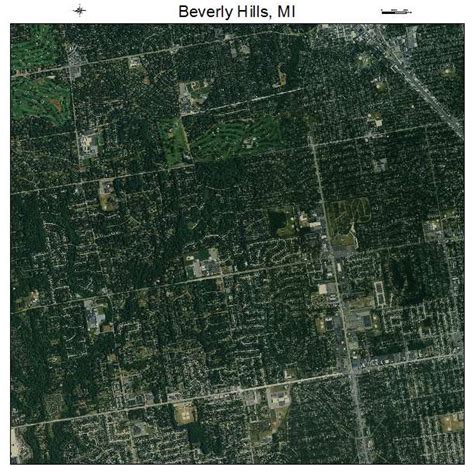 Aerial Photography Map of Beverly Hills, MI Michigan