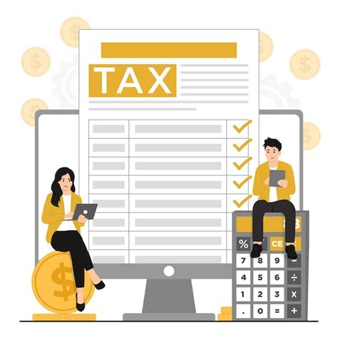 Premium Vector Flat Vector Paying Tax Income Tax Business Tax Consultant Tax Time Schedule