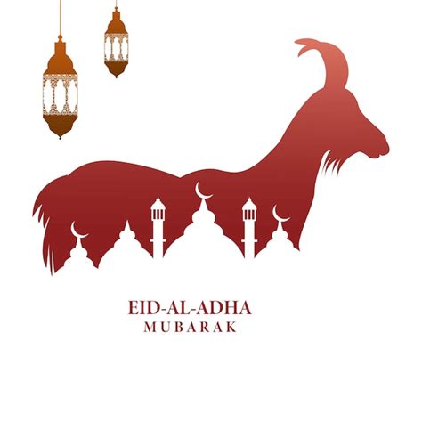 Eid Al Adha Mubarak Islamischer Festivalkartenhintergrund Kostenlose