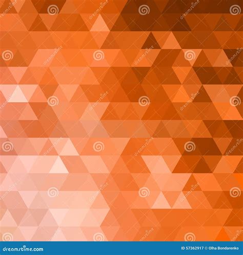 Abstract Orange Mosaic Vector Background Stock Vector Illustration Of