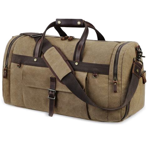 Travel Duffel Bag Waterproof Duffle Bags for Men Oversized Genuine Leather Carryon Weekend bag ...