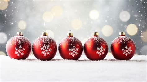 Christmas Baubles In The Snow Free Stock Photo - Public Domain Pictures