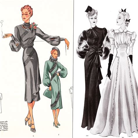 Pdf Of 30s Haute Couture Designer Vintage Fashion Catalog Etsy