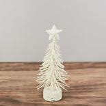 Glittered White Bottle Brush Tree Christmas Miniatures Christmas