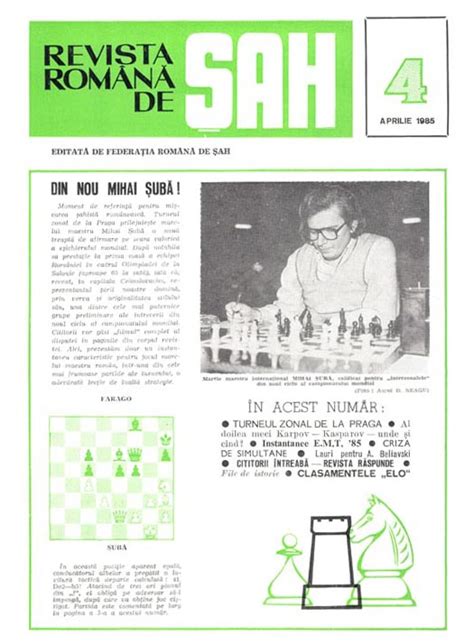 Revista Română de Șah – Nr. 04/1985 – arhiSAH.ro