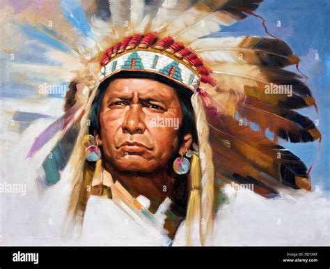 Native American Indian Chief Hi Res Stock Photography And Images Alamy