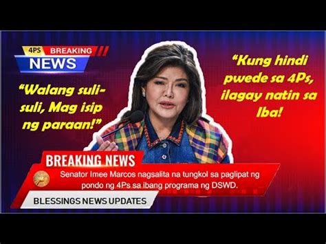 Ps News Updates Senator Imee Marcos Nagsalita Na Tungkol Sa Issue Ng