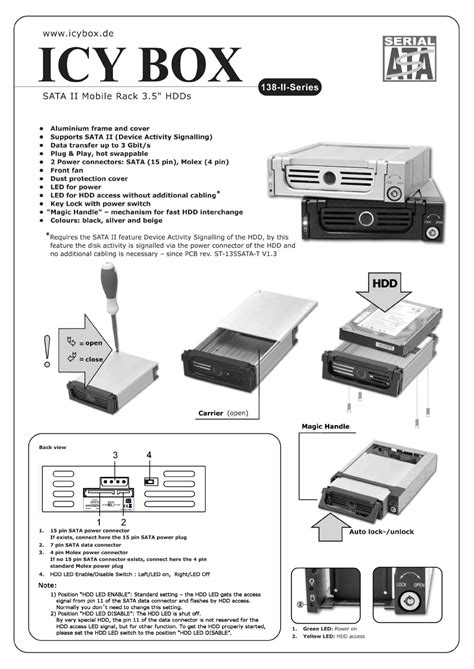 Mode D Emploi Icy Box IB 138SK II 1 Des Pages