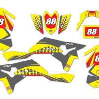 Graphics Kit For Suzuki Atv Tron Yellow Omxgraphics