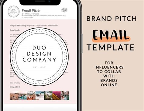 Instagram Collaboration Brand Pitch Email Template How To Etsy