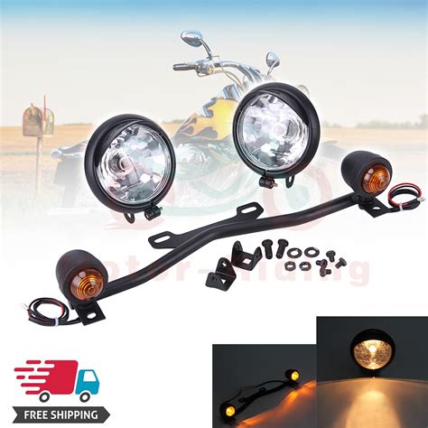 Driving Passing Lamp Spot Light Bar Bracket W Turn Signal For