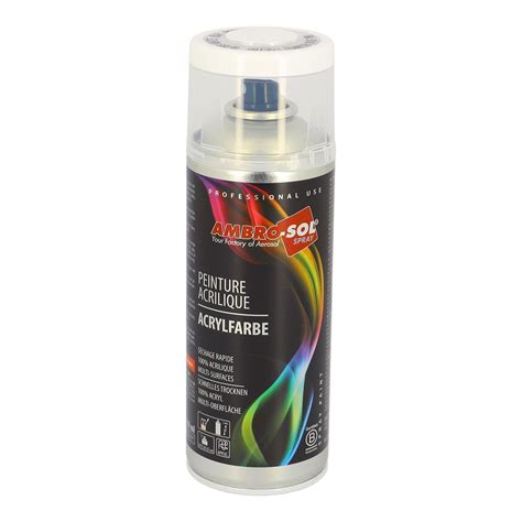 Spray Peinture Ambro Sol Ral 9010 Blanc Brillant 400ml Peinture Sur