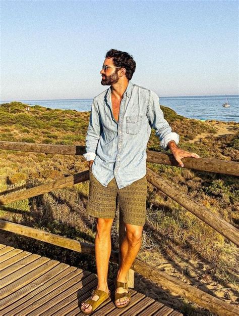 Pin De Freddy Solis En Sandalias Moda Hombre Verano Ropa De Playa Moda