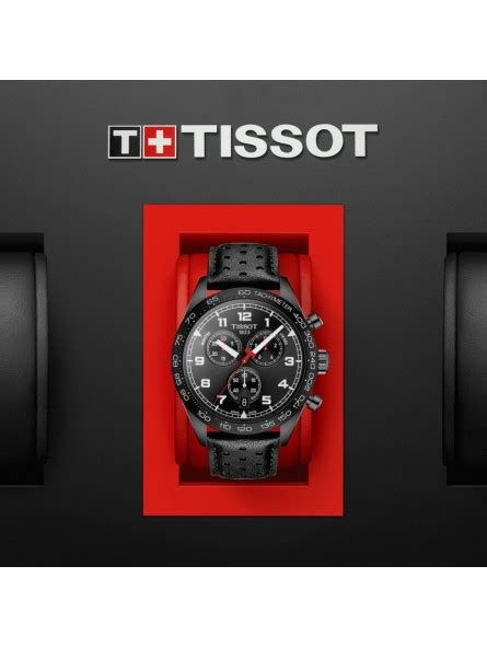 Montre Montre Homme Tissot Prs Chronograph Bracelet Cuir Noir