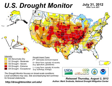 Drought news: A gallery of late July drought monitor maps since 2010 ...