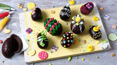 Homemade Chocolate Easter Eggs Recipe Bbc Food