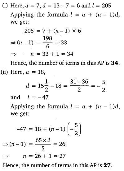 NCERT Solutions For Class 10 Maths Chapter 5 Arithmetic Progressions Ex