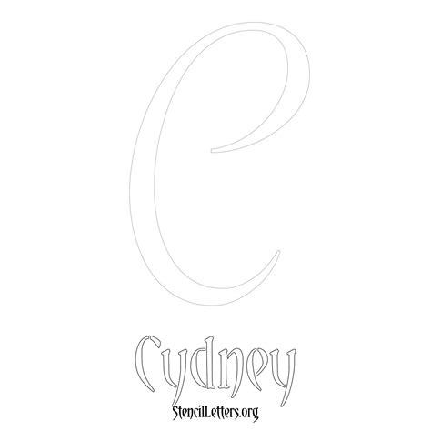 Cydney Free Printable Name Stencils With 6 Unique Typography Styles And