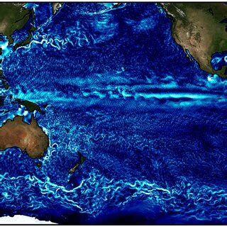 Instantaneous Snapshot Of The Kinetic Energy In The Global Ocean From