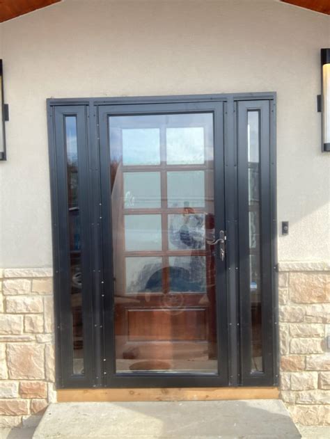 Aluminum Storm Door and Sidelites With Outer Frame