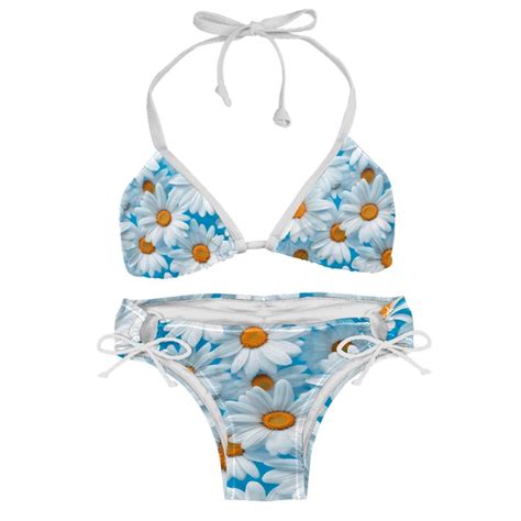 Daisy Detachable Sponge Adjustable Strap Bikini Set Two Pack For