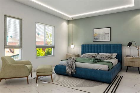 Peripheral Single Layered Ceiling Design With Cove Lights Livspace