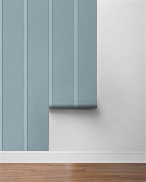 NextWall Faux Board Batten Blue Stream